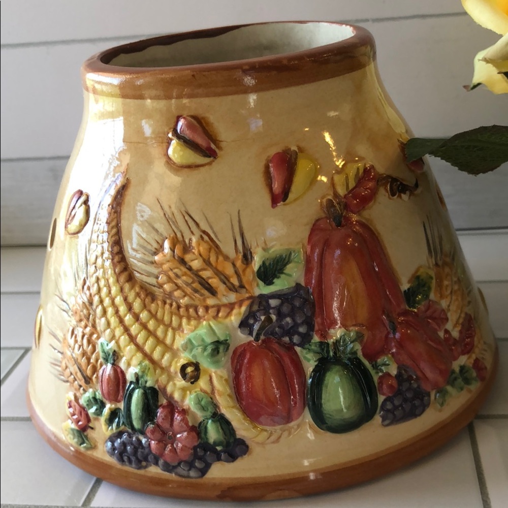 Harvest Fruit Ceramic Candle Shade